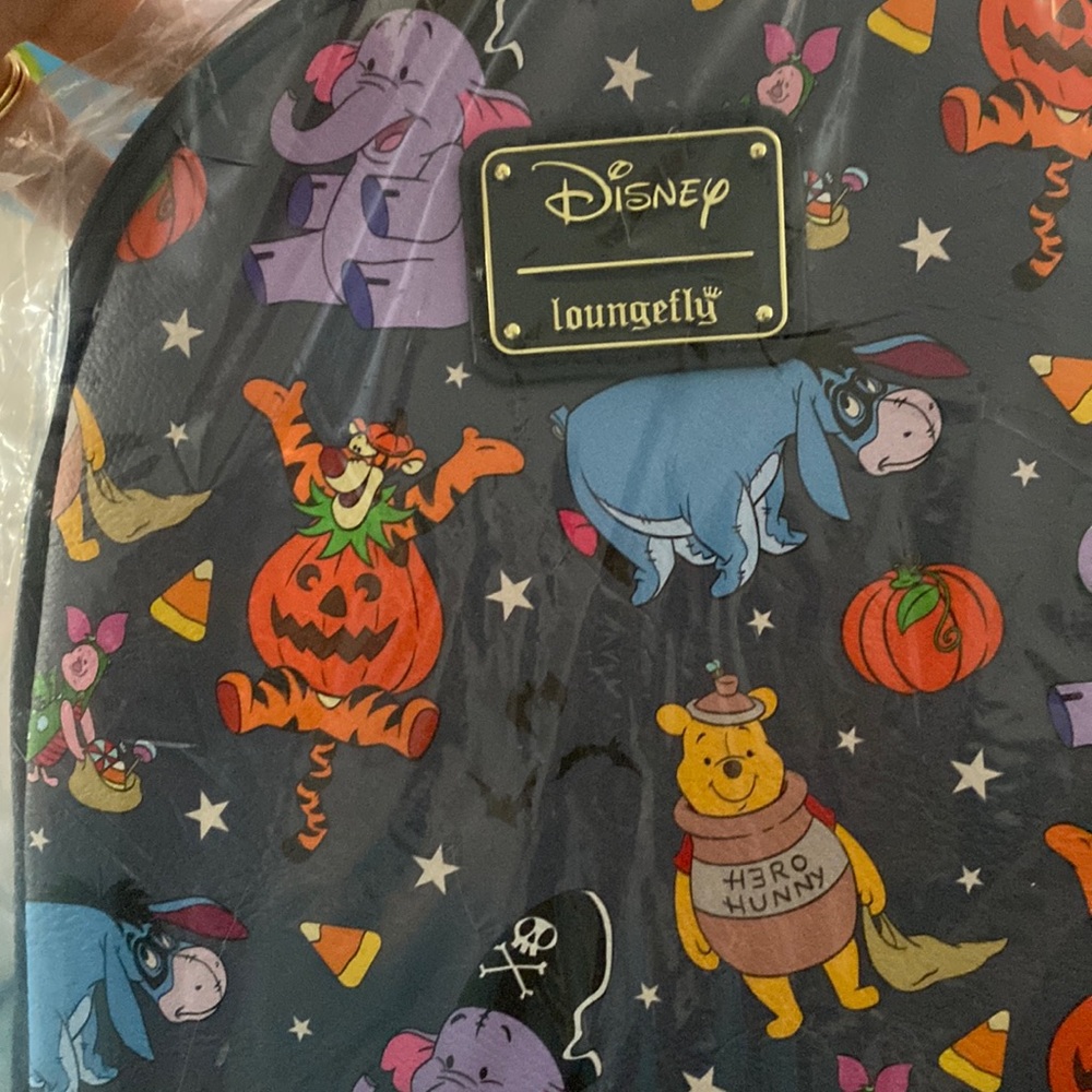 Winnie the Pooh Halloween huff a lump AOP sold out bnwt